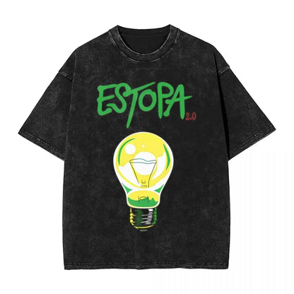 Estopa Tour Rock Band Gewaschen T Shirts Street Hip Hop Neuheit T-Shirts Pop Musik Gitarre Tees Männer Frauen Kurzarm Harajuku