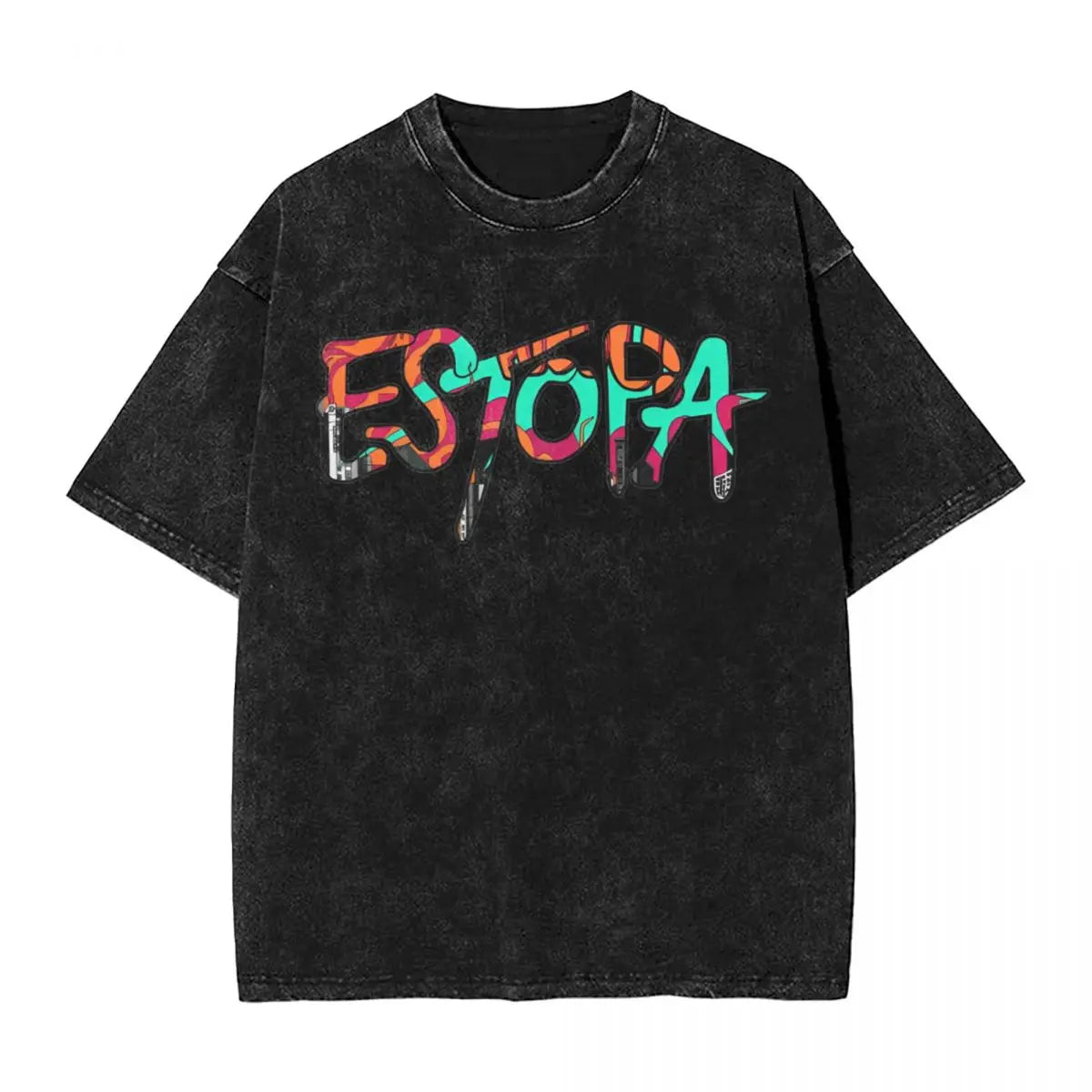 Estopa Tour Rock Band Gewaschen T Shirts Street Hip Hop Neuheit T-Shirts Pop Musik Gitarre Tees Männer Frauen Kurzarm Harajuku