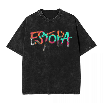 Estopa Tour Rock Band Gewaschen T Shirts Street Hip Hop Neuheit T-Shirts Pop Musik Gitarre Tees Männer Frauen Kurzarm Harajuku
