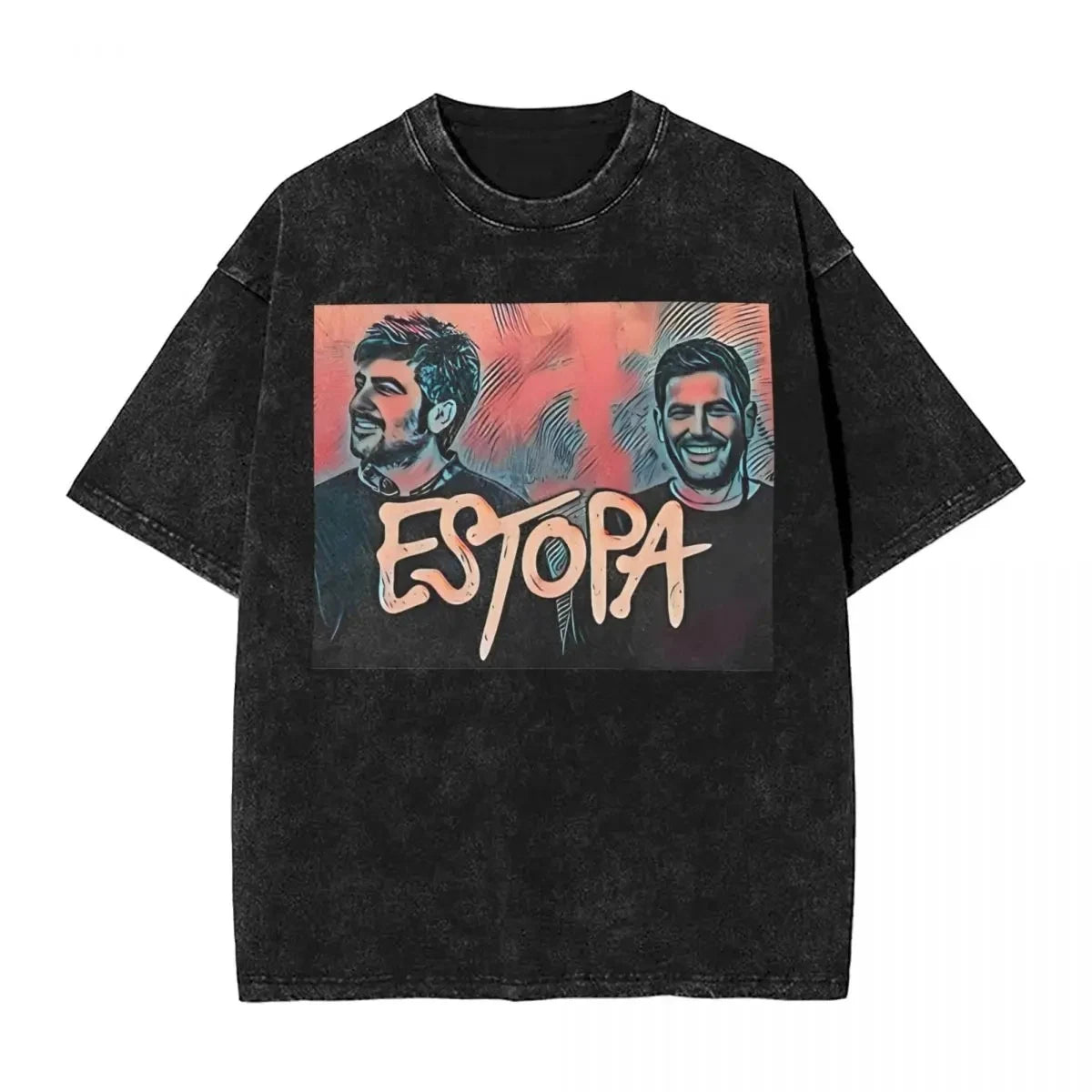 Estopa Tour Rock Band Gewaschen T Shirts Street Hip Hop Neuheit T-Shirts Pop Musik Gitarre Tees Männer Frauen Kurzarm Harajuku