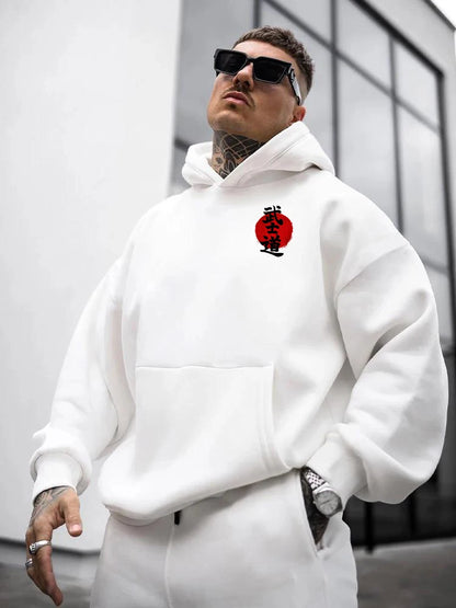 Japan Bushido Harajuku Männer Frauen Pullover Hoodie Straße Retro Casual Lose Sport Y2K Herbst Winter Warme Sweatshirt Top Kleidung