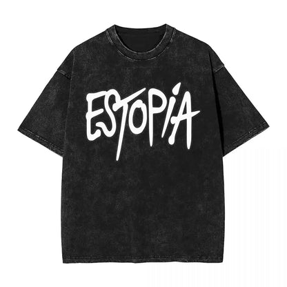 Estopa Tour Rock Band Gewaschen T Shirts Street Hip Hop Neuheit T-Shirts Pop Musik Gitarre Tees Männer Frauen Kurzarm Harajuku