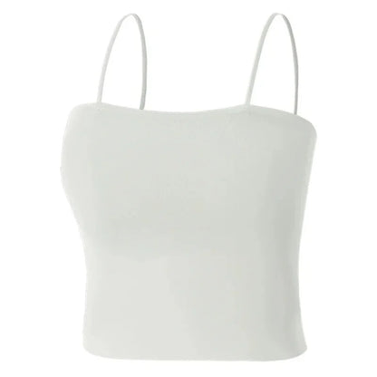 Plus Size Women's Ice Silk Tank Top With Chest Pad No Steel Ring Outerwear Bra Vest Large Size Vest Nylon Fabric No Seam