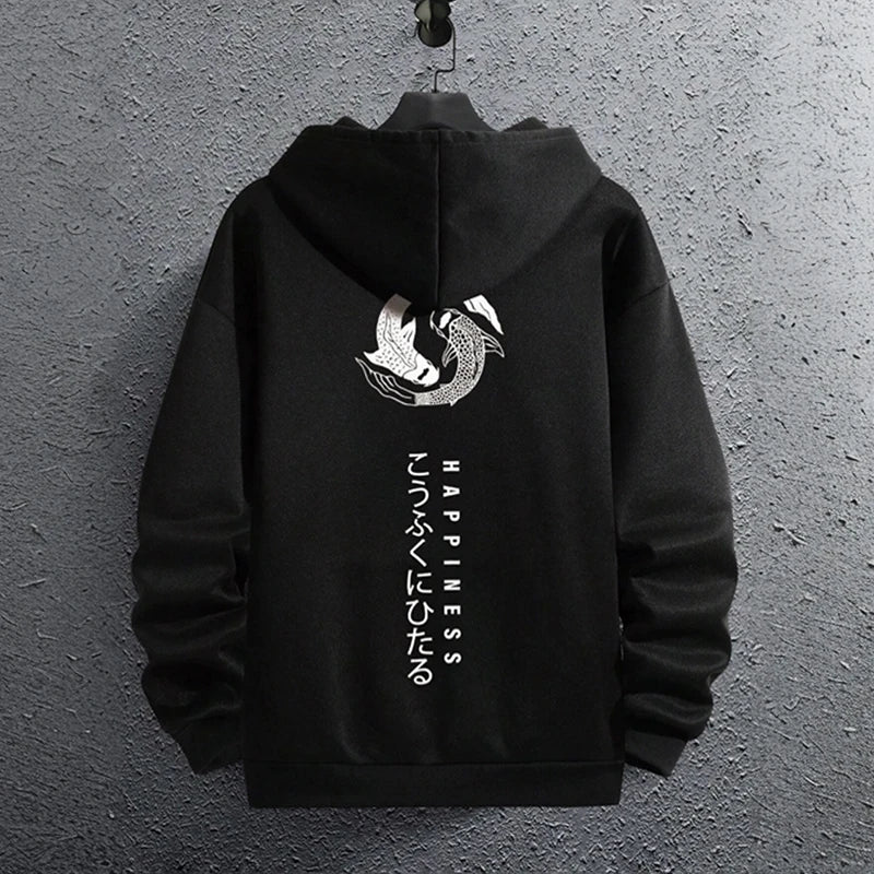 Japan Bushido Harajuku Männer Frauen Pullover Hoodie Straße Retro Casual Lose Sport Y2K Herbst Winter Warme Sweatshirt Top Kleidung