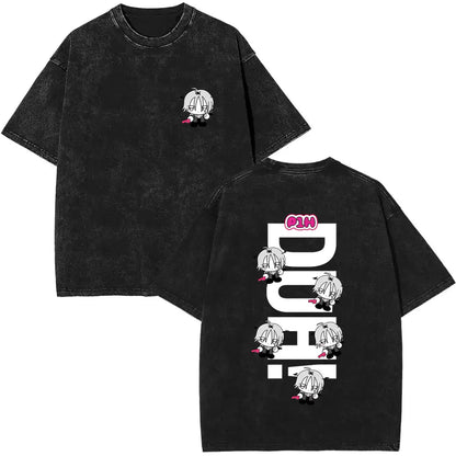 Koreanische P1Harmony Live Tour 2025 Vintage Gewaschen T-shirt Männer Frauen Kpop Mode Trend T Shirts Unisex Casual Übergroßen Streetwear